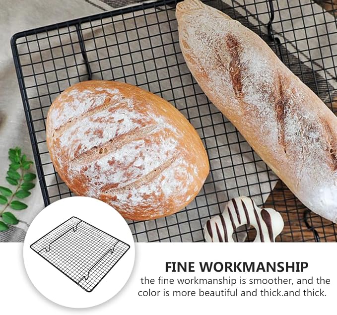 Nonstick Black Vertical Stripe Stainless Steel Cooling Rack Pastry Rack Baking Supply Kitchen Baking Tools for Cookies Bread Muffins