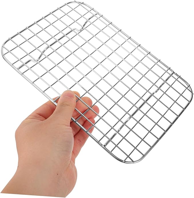Stainless Steel Grid Grilling Rack Versatile Drying Baking Rack for Cooling Roasting and Bbq Fits Ovens Dishwashers Kitchen Essential