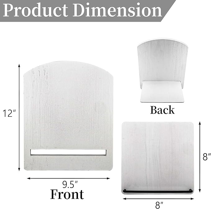Wood Cookbook Stand Cookbook Holder: Kitchen Adjustable Cookbook Holder Recipe Stand for Counter White