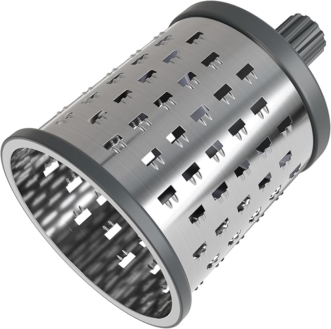Zyliss E900059 Universal Drum Grater, Stainless Steel, Grating Apples, Cereals, Granola, for Use with Zyliss Rotary Cheese Grater, 5 Year Guarantee