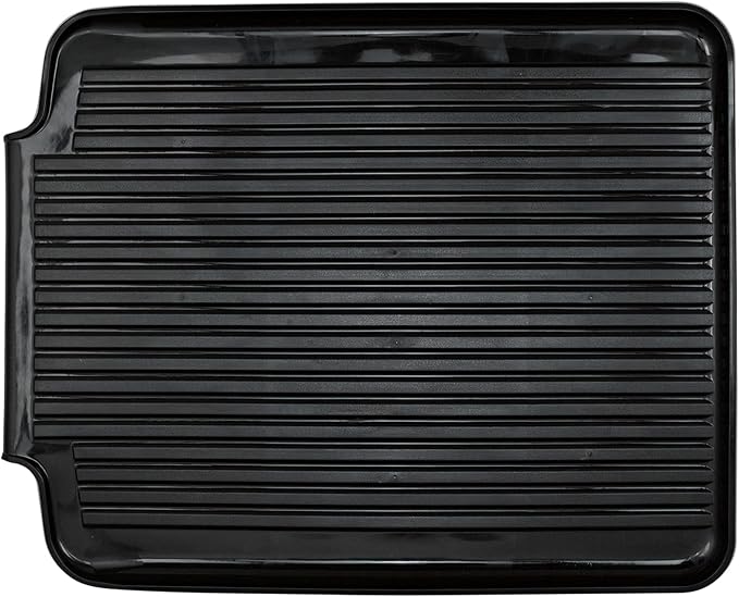 Better Houseware Drain Boards for Kitchen Counter 19.6 x 15.6 x 1.5 Black Dish Drainer Mat Shields Countertops from Water Damage