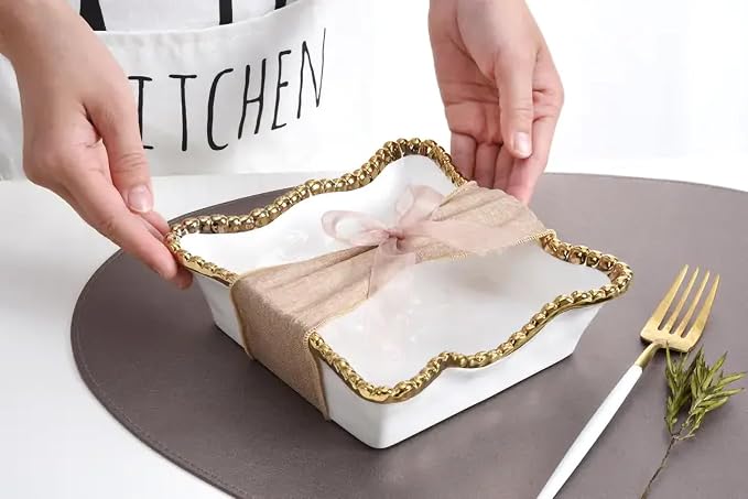 Pampa Bay Golden Salerno Porcelain Cocktail Napkin Holder