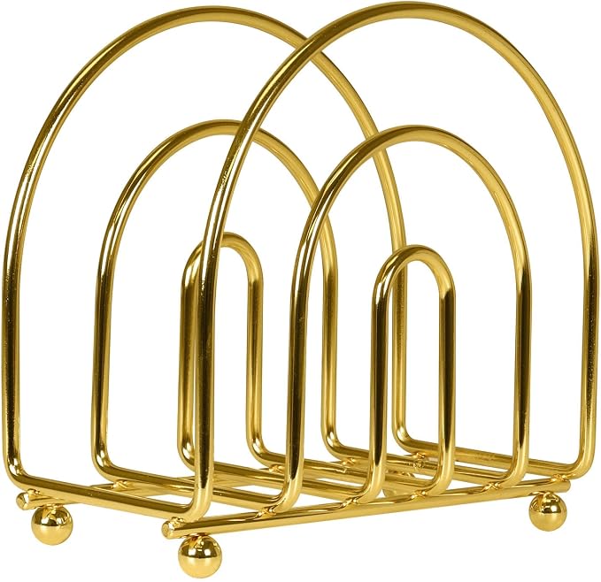 Blue Donuts Gold Arc Collection Napkin Holder – Napkin Holders for Tables, Modern Napkins Holder, Dining Table Napkin Holders for Kitchen,