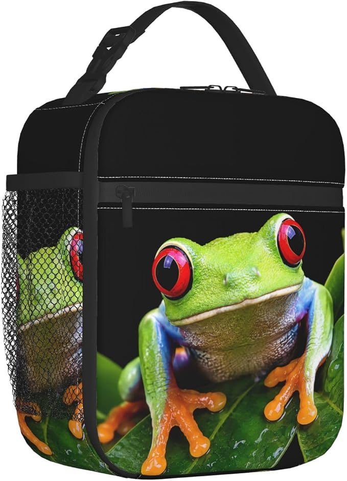 Frog Lunch Box Insulated Soft Bag Reusable Cooler Bag For Women&Men&Work Picnic Hiking