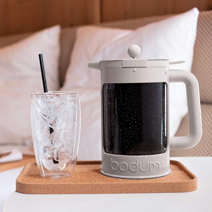 Bodum Bean Cold Brew Coffee Maker Set, 1.5 L/51 oz, White