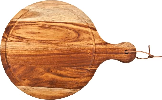 Twine Country Home Acacia Wood Cheese Board Paddle, Acacia Wood Charcuterie Board, 15.8" by 11.9", Gourmet Gift Set