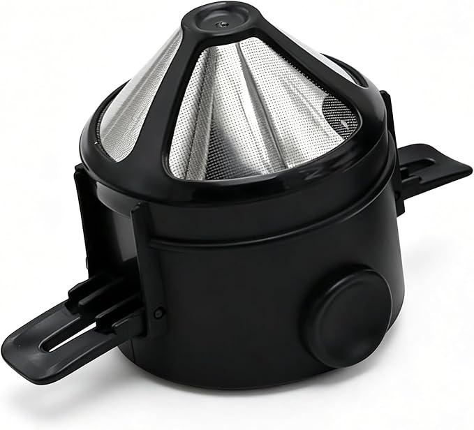 Stainless Steel Pour Over Coffee Dripper | Reusable Filter, Portable, Collapsible