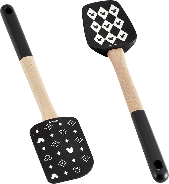 Disney Home Monochrome Spatula and Spoonula Set, 2 Piece - Black