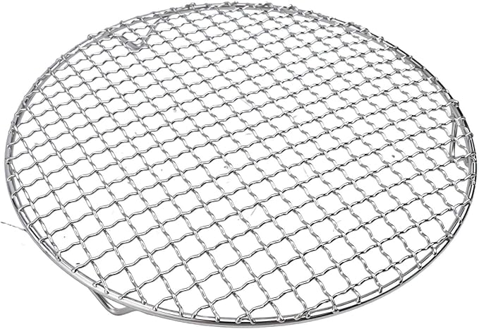 Round Cooling Rack 201 Stainless Steel Wire Grid for Oven Grill Baking Drying Steaming BBQ Pies Cakes Pizza Multiple Sizes Silver(28cm)