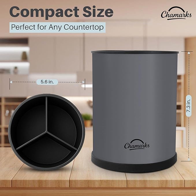 Kitchen Utensil Holder and Countertop Organizer. (Gray)