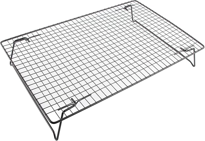 Baking Cooling Rack, Iron Baking Cooling Rack for Cooking and Baking, Suitable for Dessert Cafe Bakery (Black)