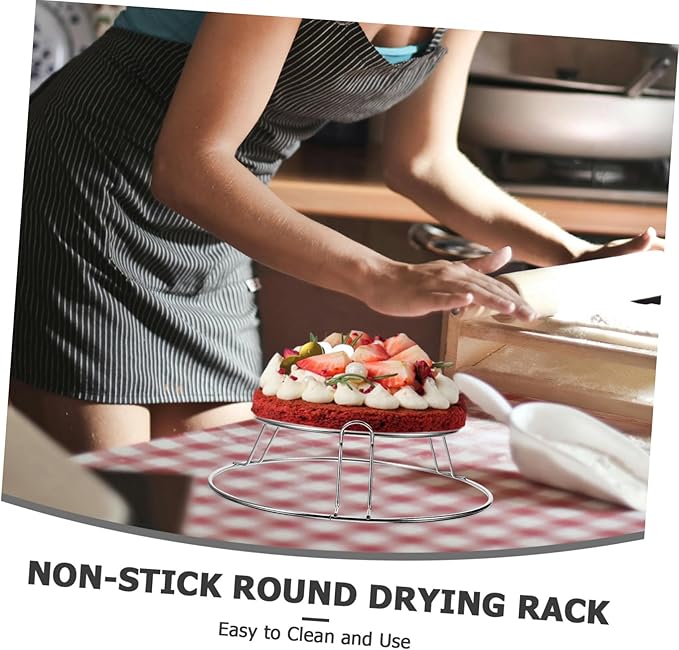 Cabilock Stainless Steel Cake Cooling Rack Baking Rack for Cakes for Cooling and Drying Easy to Clean and Space Saving Design