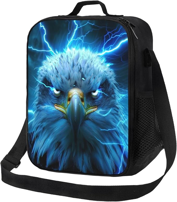Insulated Lunch Bag, Reusable Portable Lunch Box With Shoulder Strap, Eagle Lunch Bag, Funny Cute Bento Lunchbox Cooler Thermal Meal Tote Kit