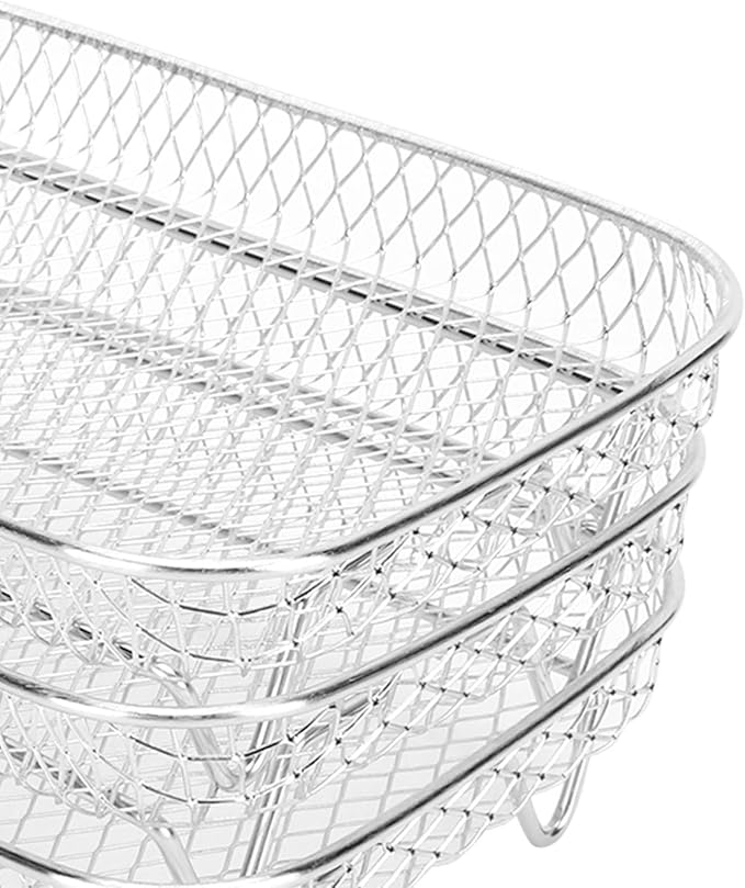 3 Layer Fryer Grilling Rack, Stainless Steel Stackable Cooling Rack for Baking Cooking Grilling