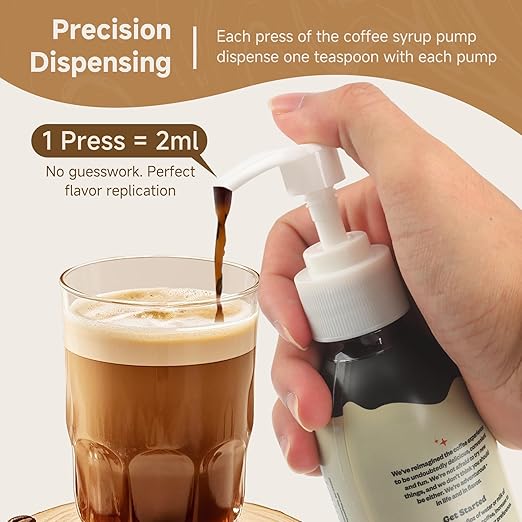 Syrup Pump for Javy Coffee Concentrate 6fl, Syrup Dispenser Pump for Cold Brew Coffee, No Drip Pouring, Replace Measuring Spoon for Consistent Dispensing (3Pcs)