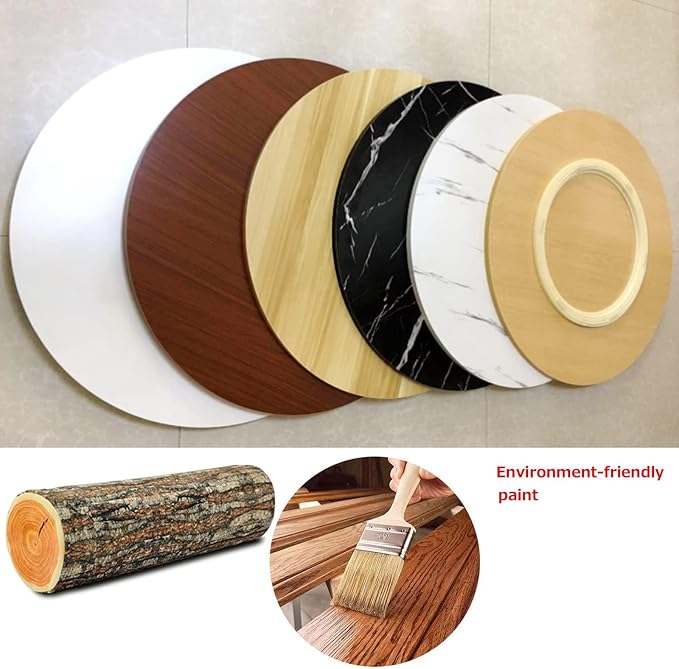 50-100cm Large Turntable Rotating Lazy Susan For Kitchen Dining Table Tabletop, Wooden Round Swivel Tray Smooth Easy To Clean, 360°, For Place Tableware, Partake Of Some Food (Color : Wood, Size : Ø