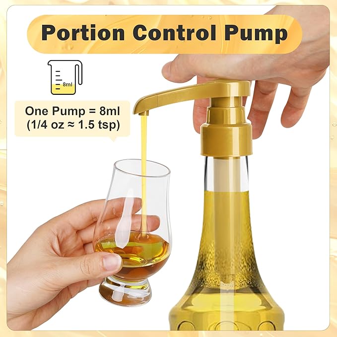 Coffee Syrup Pump ONLY for Monin Glass 750ml Bottle – 3 Pack Syrup Pumps, Compatible with Monin 25.4 oz Bottles