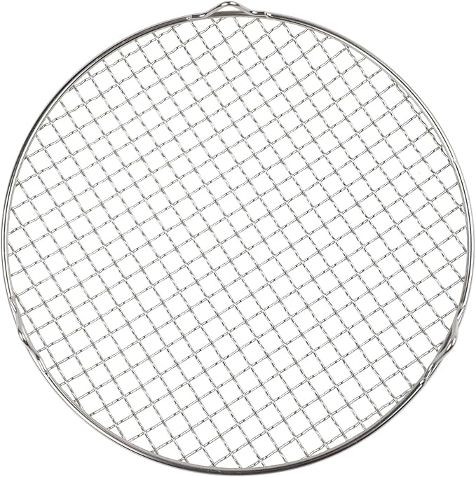 Round Cooling Rack 201 Stainless Steel Wire Baking Grid for Even Air Circulation, for Cooling Cakes, Biscuits, Pizza, Grilling, Drying and Roasting, Silver(29.5cm)