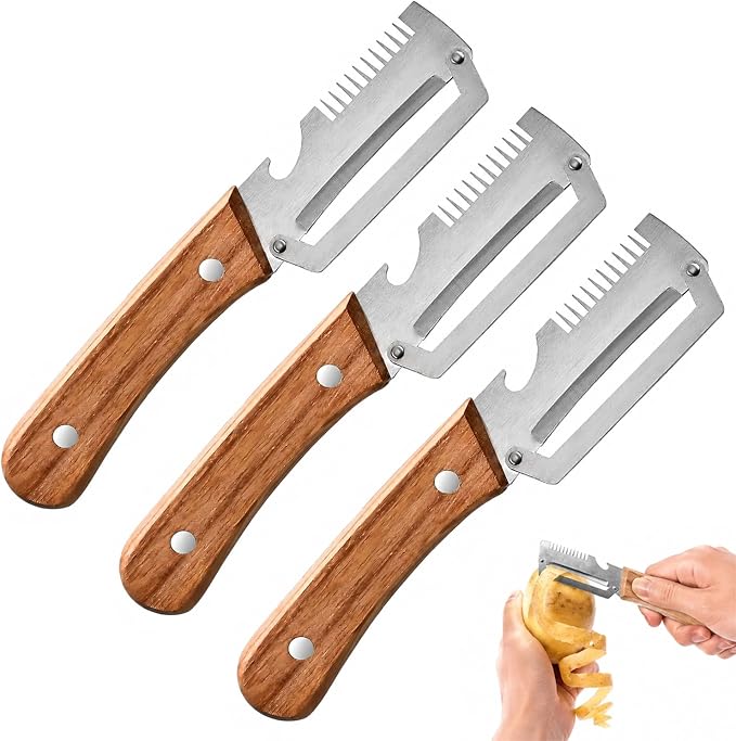 Vegetable Peeler, 2026 Upgrade Multifunctional Stainless Steel Peeler, 3 in 1 Vegetable Peeler for Kitchen, Kitchen Gadgets Tool for Fruit Pumpkin Peeling Potato Carrot Veggie Peeler (3Pcs)