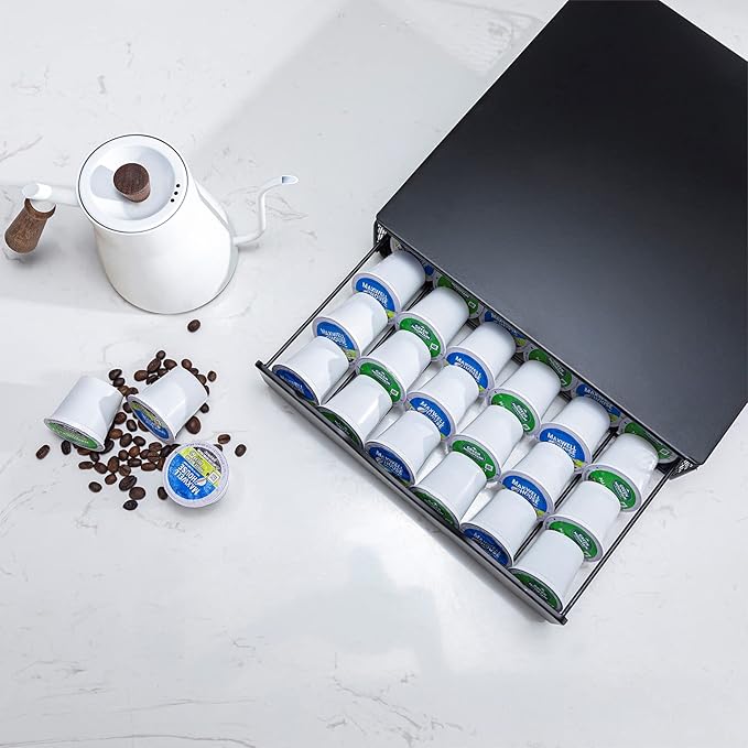 k cup Holders Drawer for Counter Small for Keurig k-cup Holder,with iron top (36 pods)