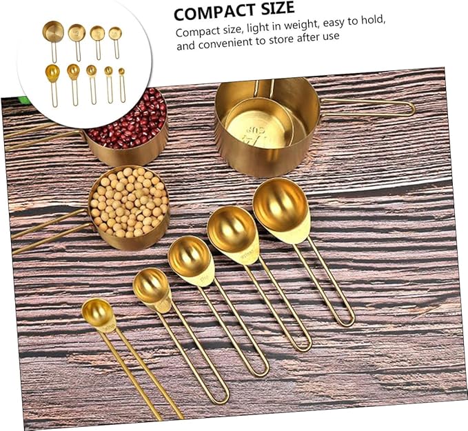 OUNONA 1 Set Measuring Cups Spoons Set Professional Kitchen Tool for Baking Cooking Convenient Measuring Spoon Tablespoon with Engraved Capacity for Easy Reading