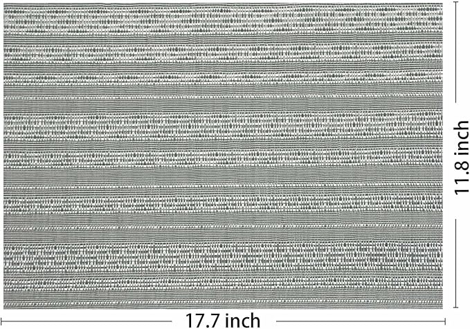 AHHFSMEI Placemats Set of 4 Washable Woven Vinyl Placemats for Dining Table Heat Resistant Non-Slip Stain Resistant Table Mats for Kitchen & Home Decor(Grey Shine,4)