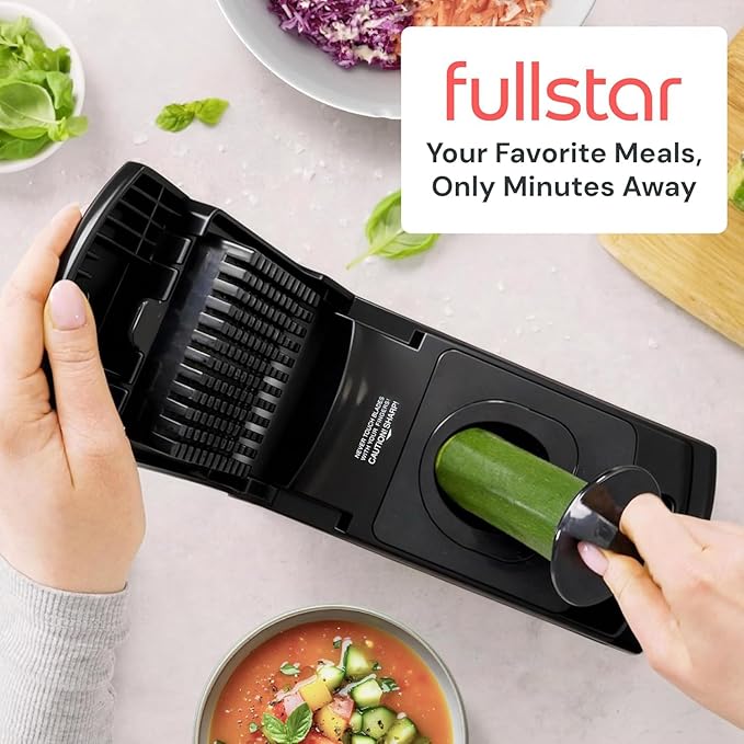 Fullstar The Original Pro Chopper - Vegetable Chopper and Spiralizer, Food Chopper with Container, Fruit Slicer, Kitchen Gadgets & Accessories, Home Essentials (4 in 1, Stainless Steel)