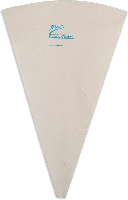Ateco Plastic Coated Canvas Decorating Bag, 21-Inch, Reusable, Made in USA, White