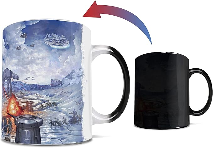Morphing Mugs Star Wars – AT-AT Walker – The Battle of Hoth – Thomas Kinkade Studios - One 11 oz Color Changing Ceramic Mug – Image Revealed When HOT Liquid Is Added! MMUG1213