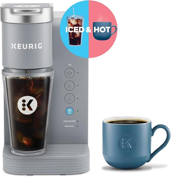 Keurig Iced Essentials Single Serve Coffee Maker, 3 Cup Sizes: 177, 237, and 296 ml