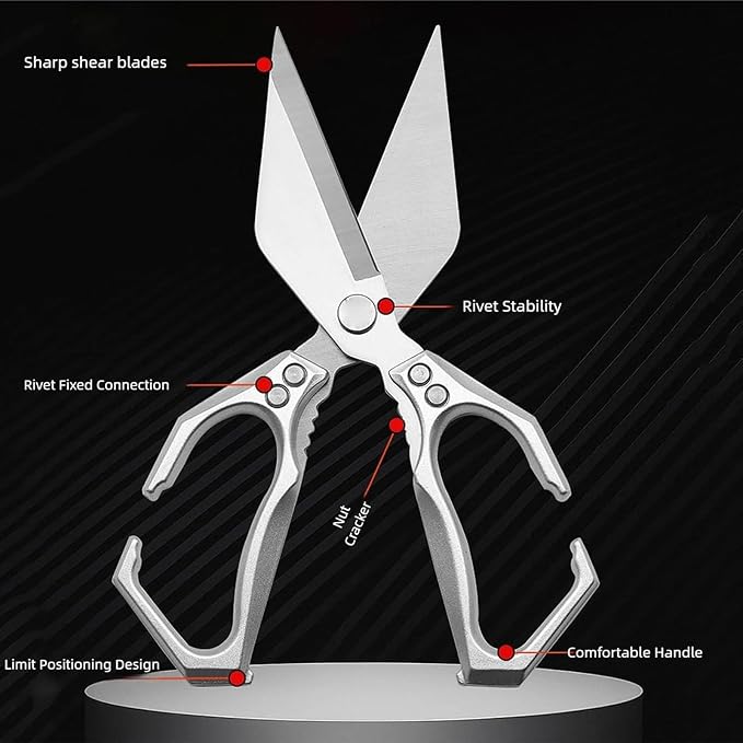 Heavy Duty Kitchen Shears, Multifunctional Heavy-Duty Kitchen Shears, Japanese Cooking Shearss for Chicken, Meat, Seafood Cutting