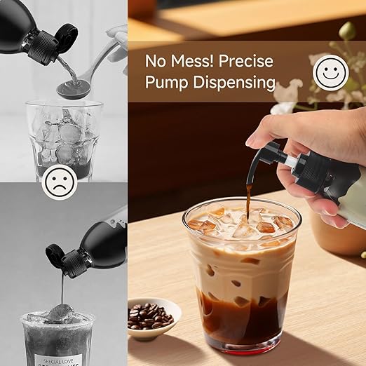 Syrup Pump for Javy Coffee Concentrate 6fl, Syrup Dispenser Pump for Cold Brew Coffee, No Drip Pouring, Replace Measuring Spoon for Consistent Dispensing (3Pcs)