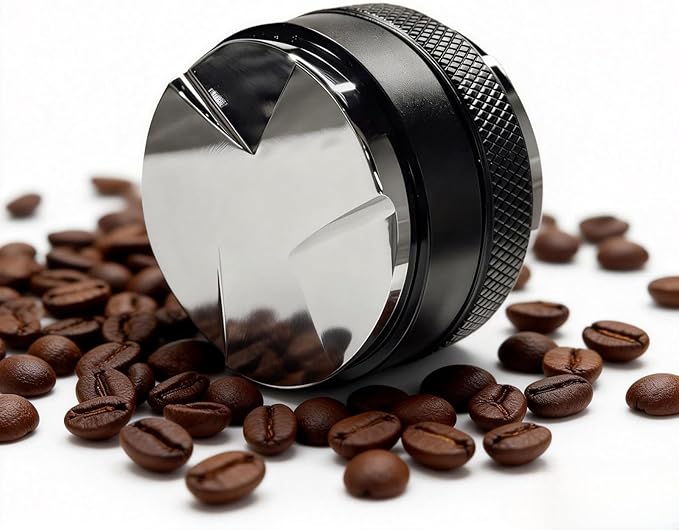 Espresso Accessory - 51mm Espresso Tamper and Distributor, Coffee Grounds Leveler, Adjustable Depth Compatible - Professional Espresso Manual Tamper. (53mm)