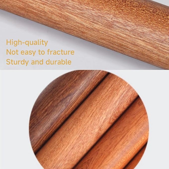 15.75Inches French Wooden Rolling Pin for Baking,Dough Roller,Brown color | Dough –Tapered Design,Smooth Construction,Natural Sapele Wood,Essential Kitchen Utensil For Fondant,Pizza Pie Crust, Pastry