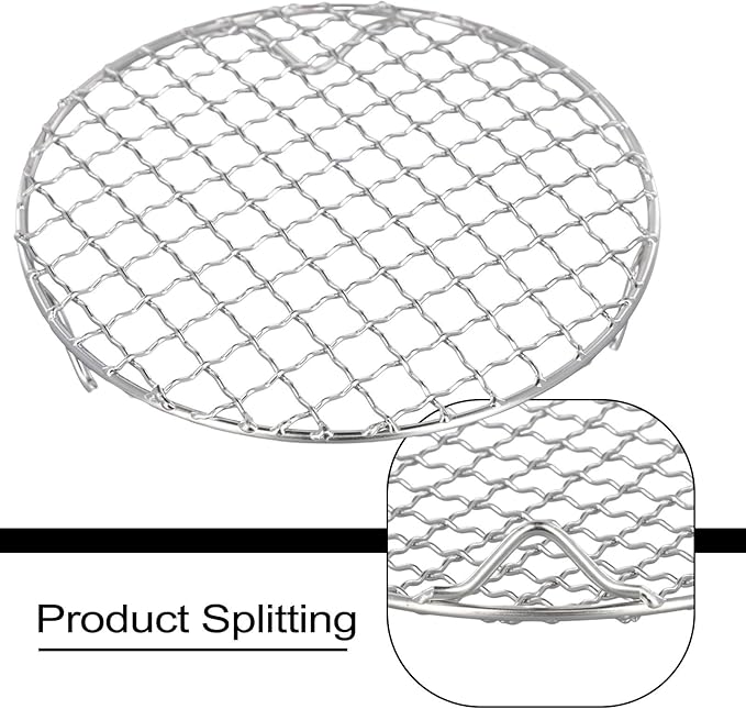 5-14 Inch Stainless Steel Barbecue Grill Rack For Air Fryer/Pressure Cooker/Stockpot/Round Cake Pan, Round Baking Cooling Steaming Rack With Various Sizes For Oven And Dishwasher Safe(16.5cm)