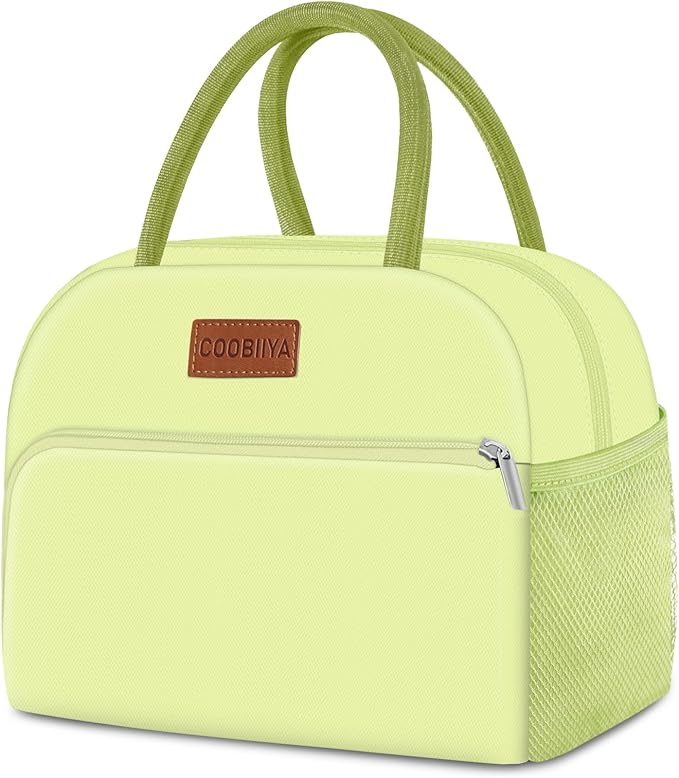 Coobiiya Insulated Lunch Bag Women/Men, Taslon Leakproof Thermal Lunch Box for Women Men, Cute Waterproof Cooler Bag for Work Picnic Travel