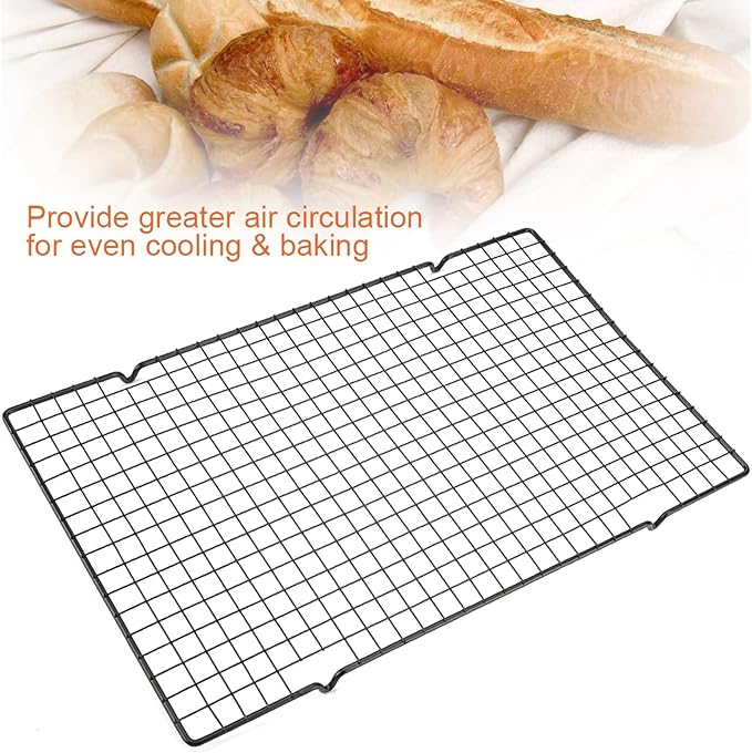 Coolg Stainless Steel Cooling and Baking Rack Non-Stick Grill Pan for Oven 41 x 25 x 2 Stainless Steel Cooling and Baking Rack Non-Stick Grill Tray for Cake Bread