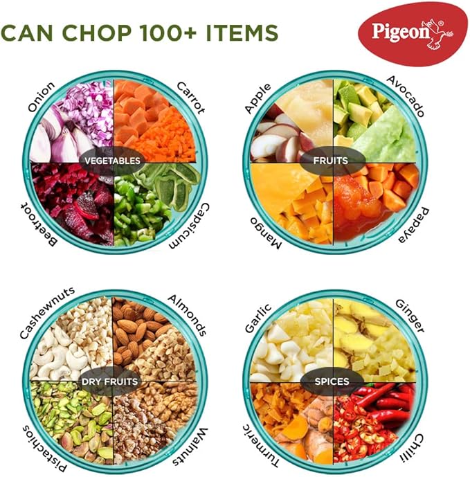 Pigeon - Pro XL Handy and Compact Chopper with Stainless Steel blades - Large Hand Powered Food Chopper