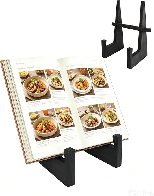 Cookbook Stand for Kitchen (Black-h)