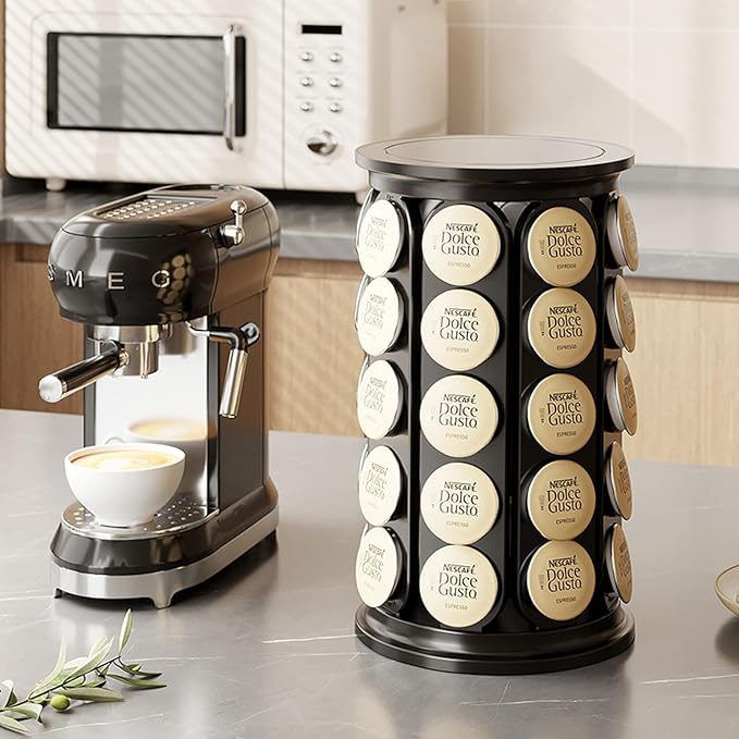 Coffee Pod Storage Carousel Holder Organizer for 40 Keurig K-Cup Pods (Black)