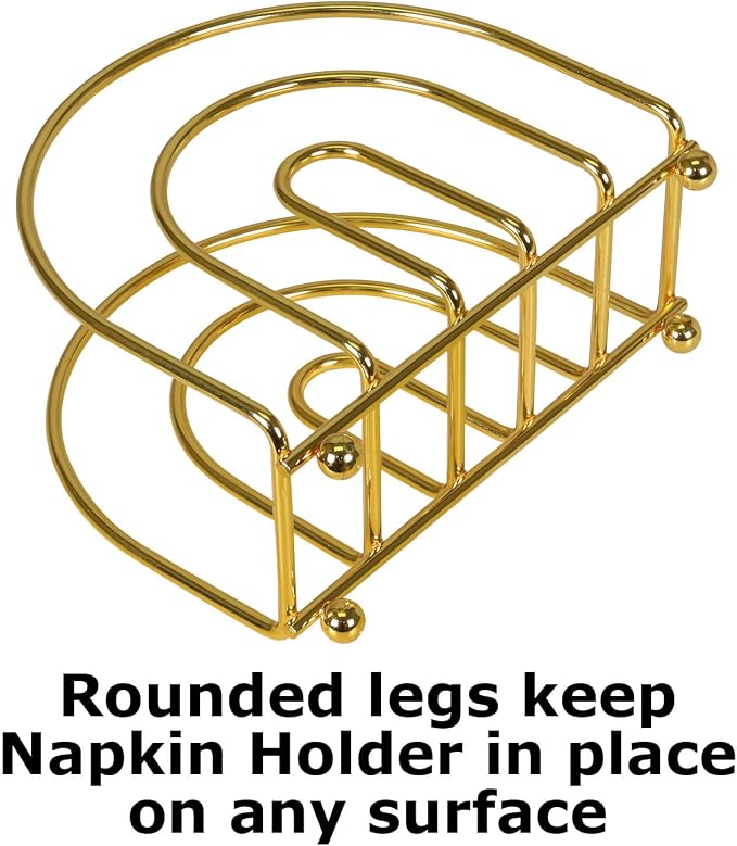 Blue Donuts Gold Arc Collection Napkin Holder – Napkin Holders for Tables, Modern Napkins Holder, Dining Table Napkin Holders for Kitchen,
