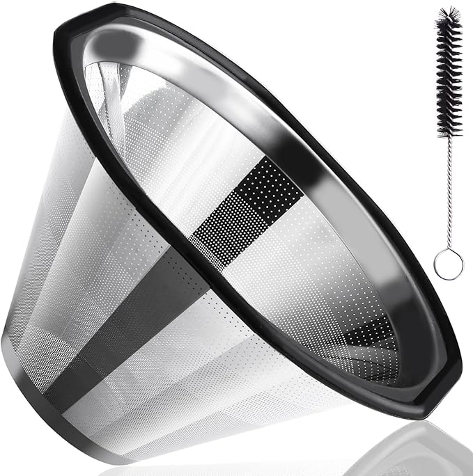 Reusable Coffee Filters for Kalita Wave 185 & for OXO Brew 8 Cup Coffee Maker,Stainless Steel Coffee Filter with Brush Replace Paper Filters, Easy Cleaning & Sustainable for Brewing
