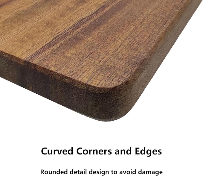Small Acacia Wood Cutting Board for Kitchen with Hanging Hole | Mini Wooden Cutting Board for Vegetables, Fruit, Bread, Meat, 10" x 7"