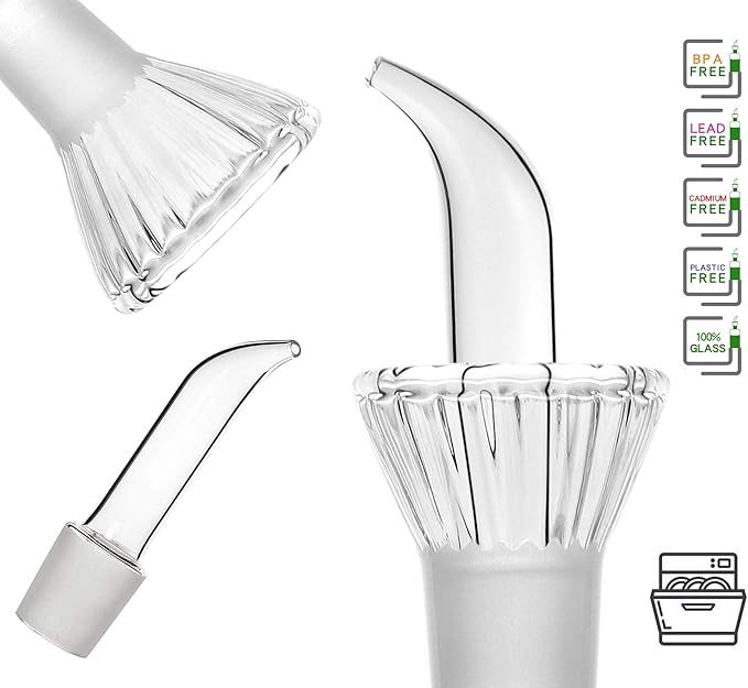 5 oz Glass Oil Dispenser Bottle,No Funnel Needed Cruet Decanter