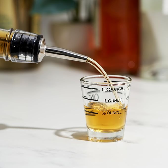 True Bullseye Measuring Shot Glasses, Cocktail Accessories, Reusable Measuring shot Glass, Set of 1, 1.5 oz.