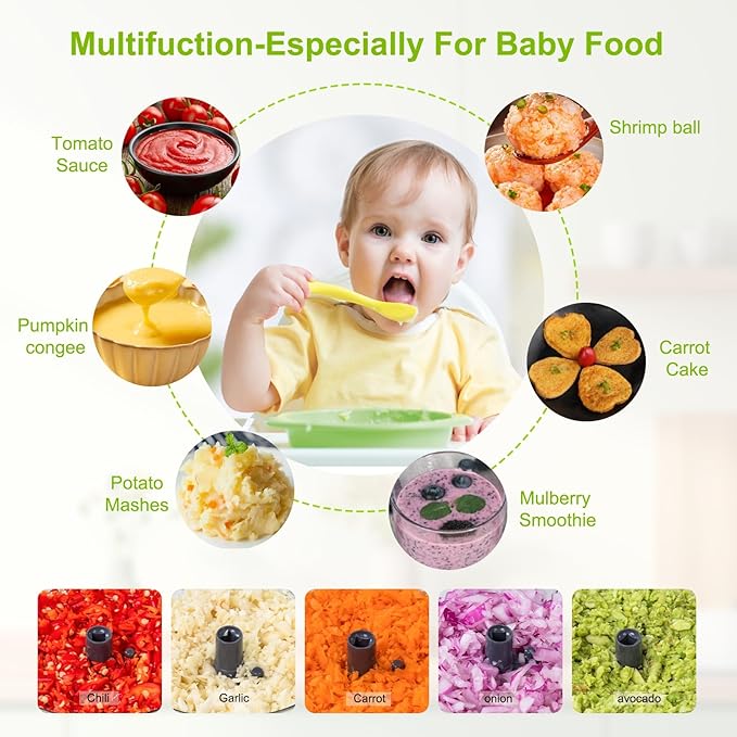 Manual Food Processor Vegetable Chopper, Portable Hand Pull String Garlic Mincer Onion Cutter for Veggies, Ginger, Fruits, Nuts, Herbs, etc., 650ml-Gray