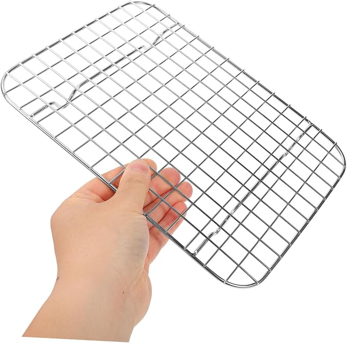 PRETYZOOM Versatile Baking Cooling Rack Large Size Stainless Steel Grid Grill Oven Cooking Rack for Cookies Breads