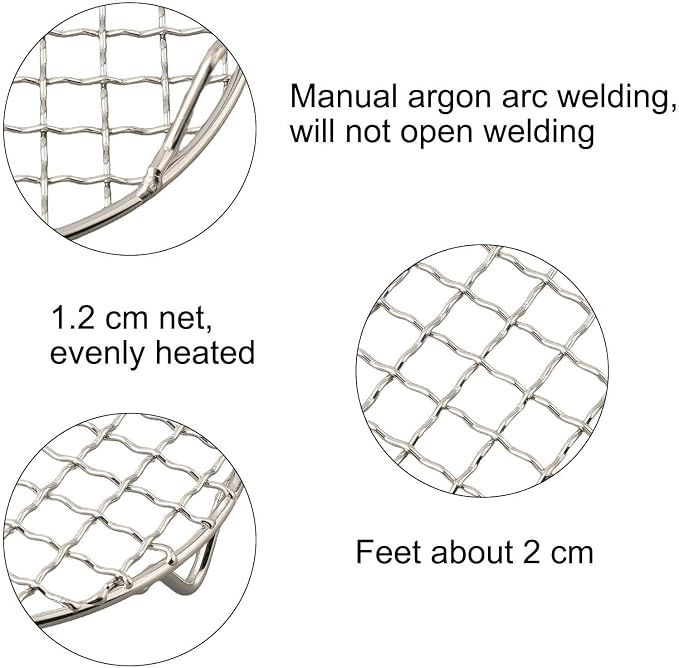 Round BBQ Grill Rack Cooling Cooking Rack 13-50cm Stainless Steel Heavy Duty Wire Racks with Feet for Baking Cooking Grilling Fits Air Fryer Pressure Cooker Stockpot Round Cake Pan(32cm)