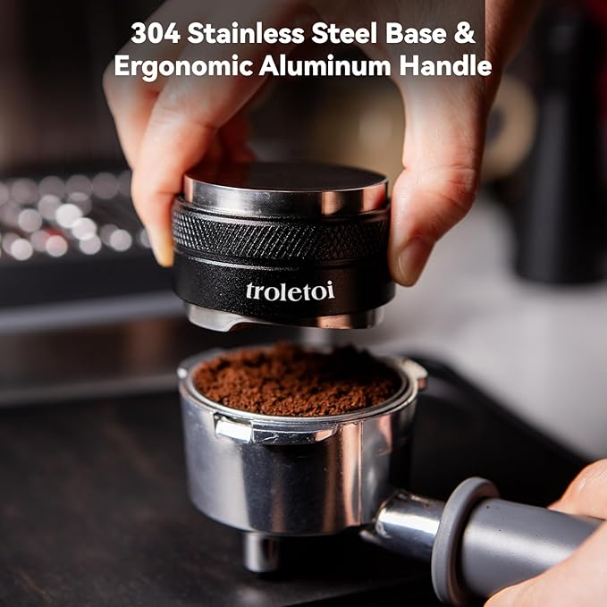51mm Espresso Accessories Kit – Coffee Distributor & Tamper Leveler, WDT Tool, Dosing Funnel and Puck Screen Espresso Tools for Delonghi 51mm Espresso Machines and Portafilters