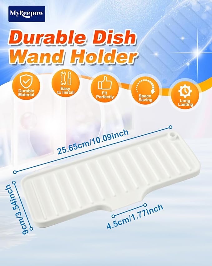 1PCS Silicone Sponge Holder Compatible with Scotch-Brite Dishwand,Sponge Holder for Kitchen Sink Organizer Tray for Dish Caddy Soap Dispenser Scrubber Spoon Bottle